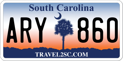 SC license plate ARY860