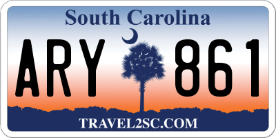 SC license plate ARY861