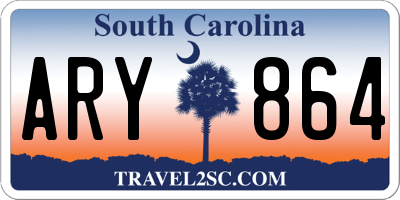SC license plate ARY864