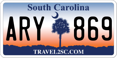 SC license plate ARY869