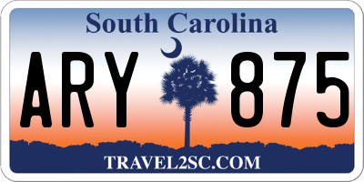SC license plate ARY875