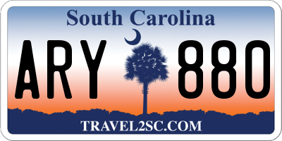 SC license plate ARY880