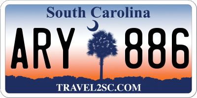 SC license plate ARY886