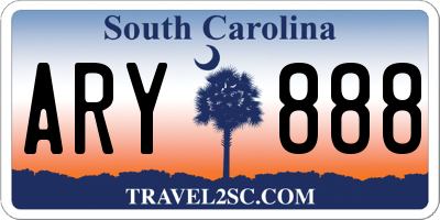 SC license plate ARY888
