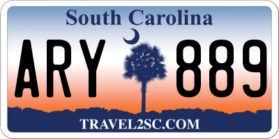 SC license plate ARY889