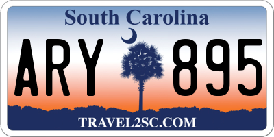 SC license plate ARY895