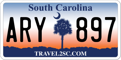 SC license plate ARY897
