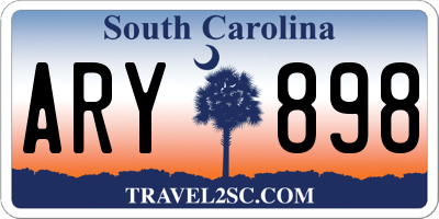 SC license plate ARY898