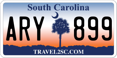 SC license plate ARY899