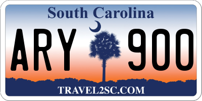 SC license plate ARY900