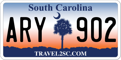 SC license plate ARY902