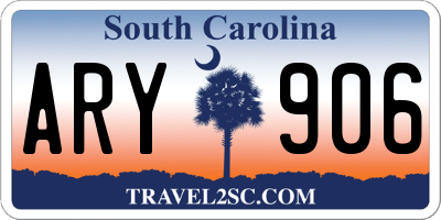 SC license plate ARY906
