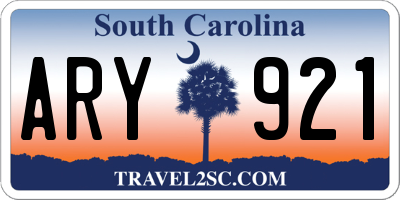 SC license plate ARY921