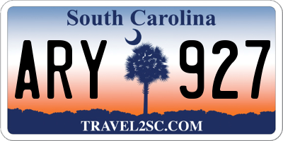 SC license plate ARY927