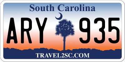 SC license plate ARY935
