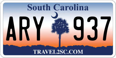 SC license plate ARY937