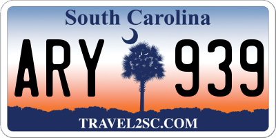 SC license plate ARY939