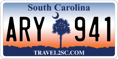 SC license plate ARY941