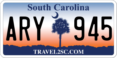 SC license plate ARY945
