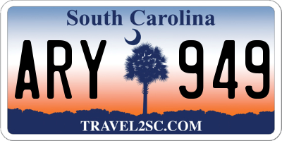SC license plate ARY949