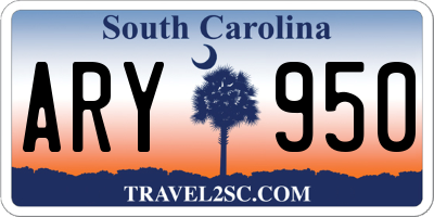 SC license plate ARY950