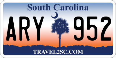 SC license plate ARY952