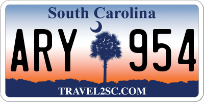 SC license plate ARY954