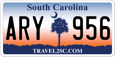 SC license plate ARY956