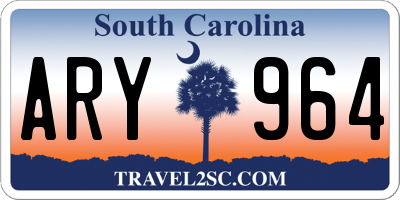 SC license plate ARY964