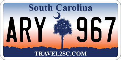 SC license plate ARY967