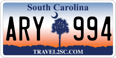 SC license plate ARY994