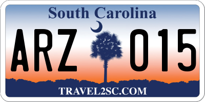 SC license plate ARZ015