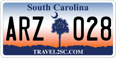 SC license plate ARZ028