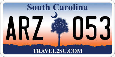 SC license plate ARZ053