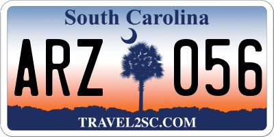 SC license plate ARZ056