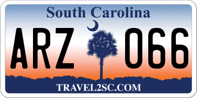 SC license plate ARZ066