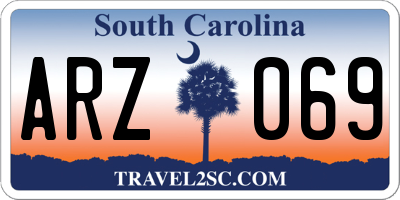 SC license plate ARZ069