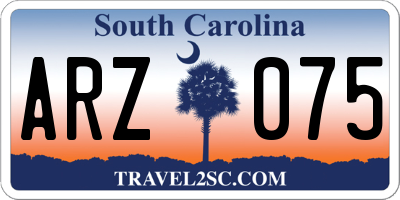SC license plate ARZ075