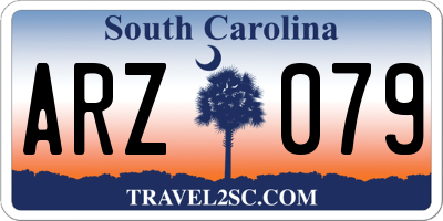 SC license plate ARZ079