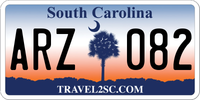 SC license plate ARZ082