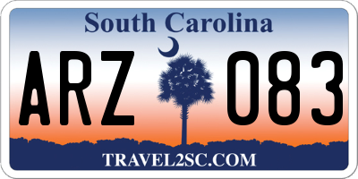 SC license plate ARZ083