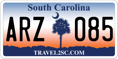 SC license plate ARZ085