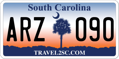 SC license plate ARZ090