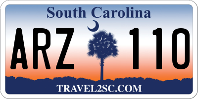 SC license plate ARZ110