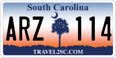 SC license plate ARZ114