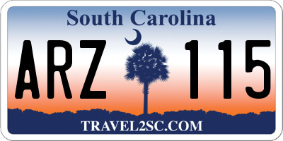 SC license plate ARZ115