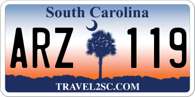 SC license plate ARZ119