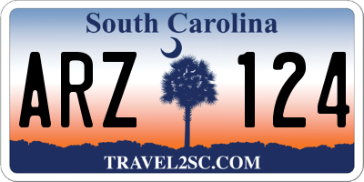 SC license plate ARZ124