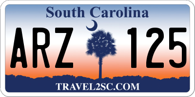 SC license plate ARZ125