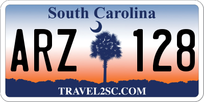 SC license plate ARZ128